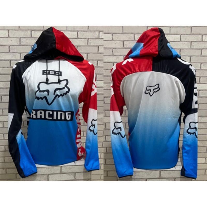 KAOS HOODIE MOTOR CROSS TRAIL PRIA LENGAN PANJANG PRINTING