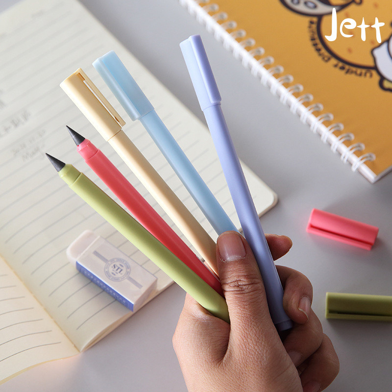 

Siswa tidak perlu mengasah pensil, tanpa tinta, tanpa inti, anak tidak perlu mengasah pensil abadi, buku gambar seni pensil terus menerus-Jett