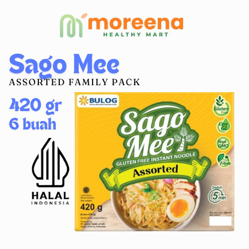 

SAGO MEE - MIE GLUTEN FREE - RENDAH GLIKEMIK - 6pack x 70gr