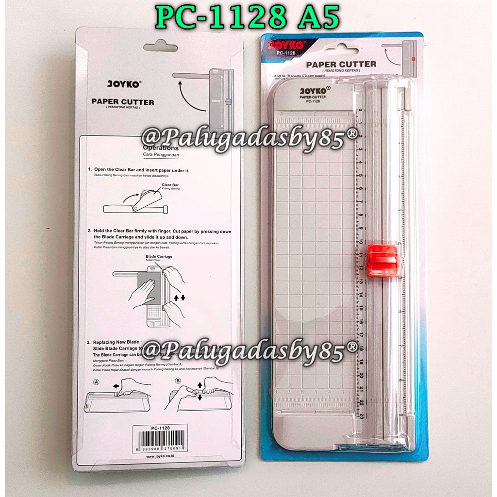 

(1 Biji) GROSIR Paper Cutter JOYKO PC-1128 A5 Portable / Pemotong Kertas Paper Cutter Joyko PC-1128