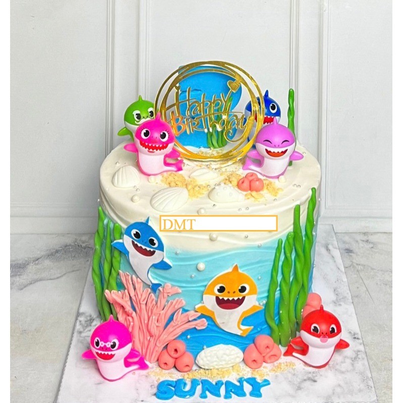 

Kue Ulang Tahun Baby Shark / Cake Ultah Baby Shark Catering Malang DMT