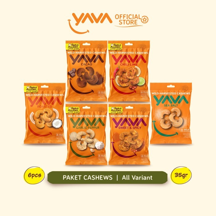 

YAVA Paket Kacang Mede 6 Rasa (6 x 35g)