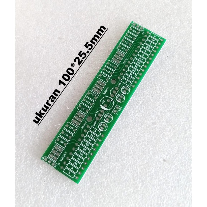 PCB Stereo Tone Control 2 Transistor Plus Middle