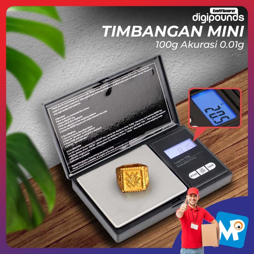 Taffware Digipounds Timbangan Mini Emas Akurasi 0.01g - SC-13 / VSW0083