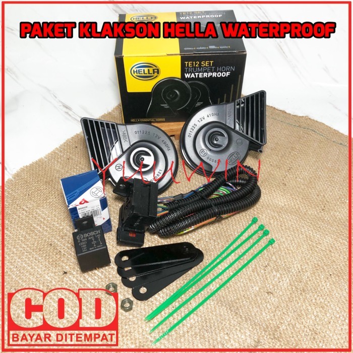 KLAKSON HELLA WATERPROOF - KLAKSON KEONG HELLA WATERPROOF TE12 - PAKET KLAKSON