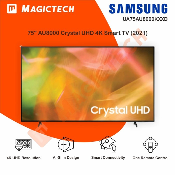 TV SAMSUNG 75 INCH 75" UA75AU8000 / 75AU8000 / AU8000 SMART TV 4K UHD