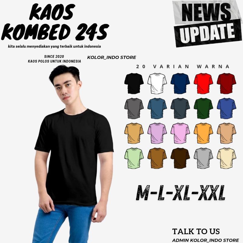 DarjoCloth - {LANGSUNG PABRIK} KAOS POLOS  24S  KAOS POLOS ATASAN
