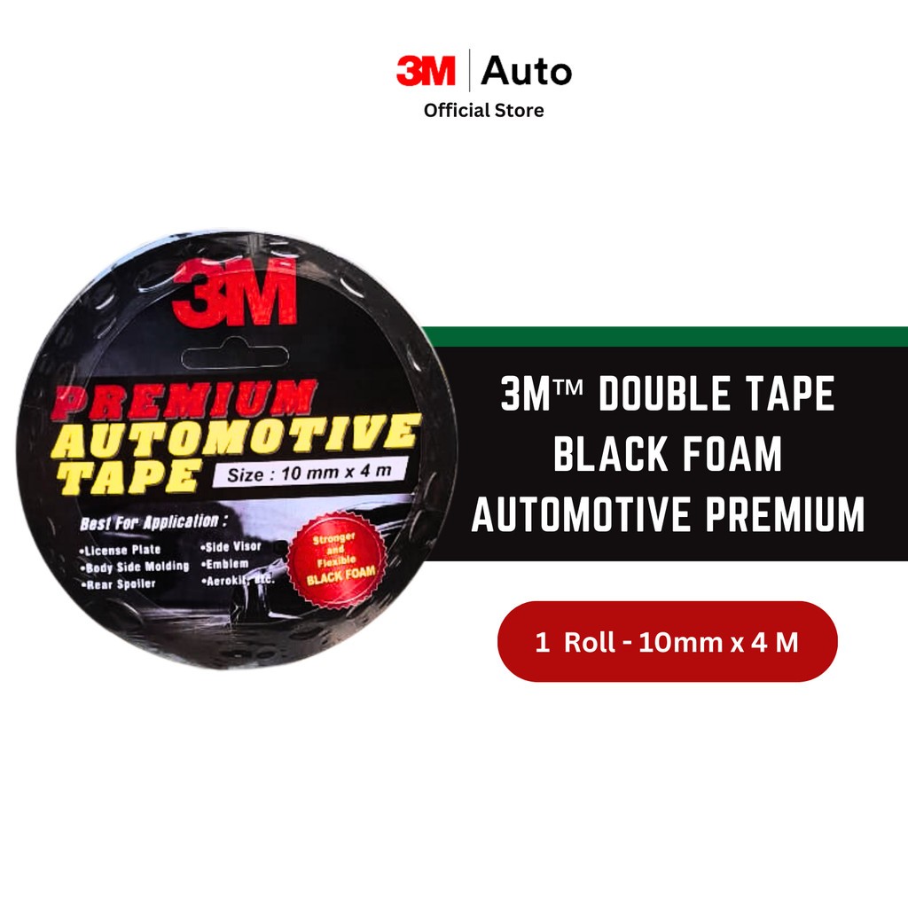 

3M Double Tape Black Foam Automotive Premium - 10mm x 4m