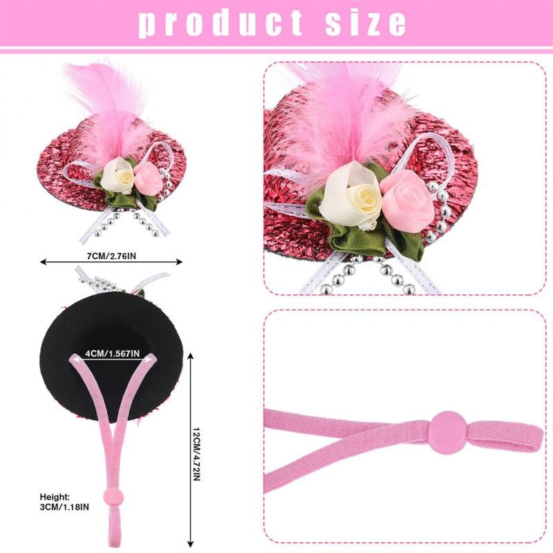 Small Pet Hat Gift Decoration Farm Animal Mini Pet Supplies Feather Top Hat Fashion For Hens Tiny Pe