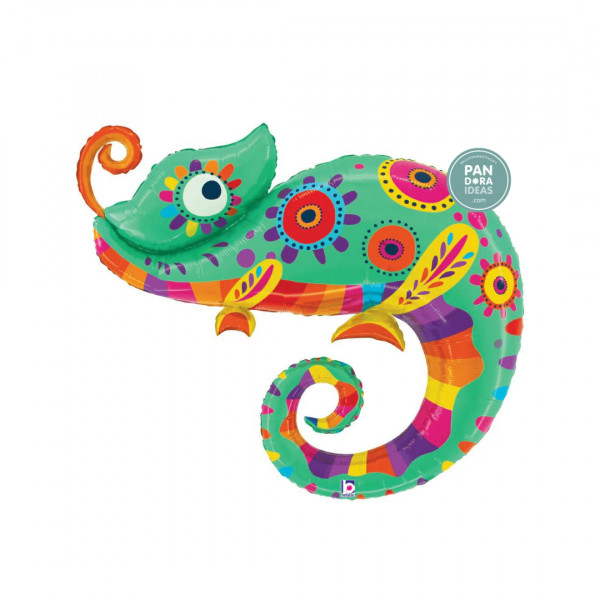 38" Festive Chameleon Foil Balloon | Balon Foil Hewan Reptil Kadal