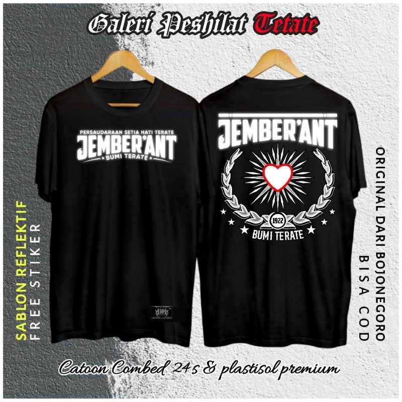 KAOS PSHT  JEMBER'ANT BUMI TERATE REFLEKTIF NEW DESAIN