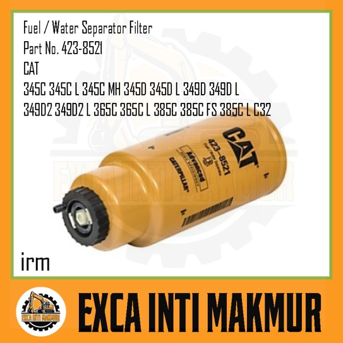 Filter Water Separator 423-8521 Fuel Filter Cat 423 8521 Filter Solar Filter Alat Berat Excavator