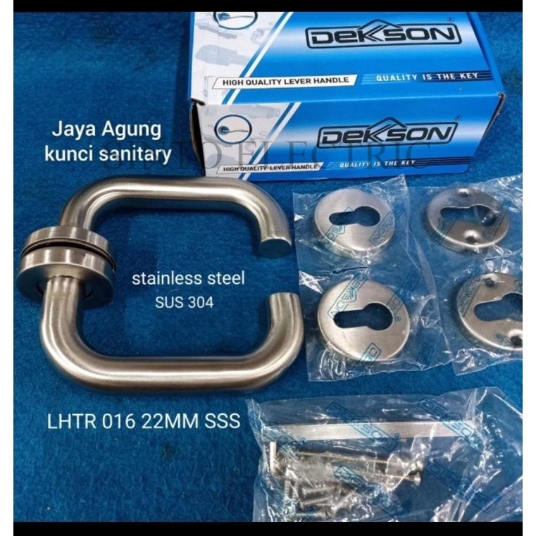 DEKSON HANDLE DEKKSON LHTR 0016 22MM SSS Lever Handle Solid Roses 0016 Dekson