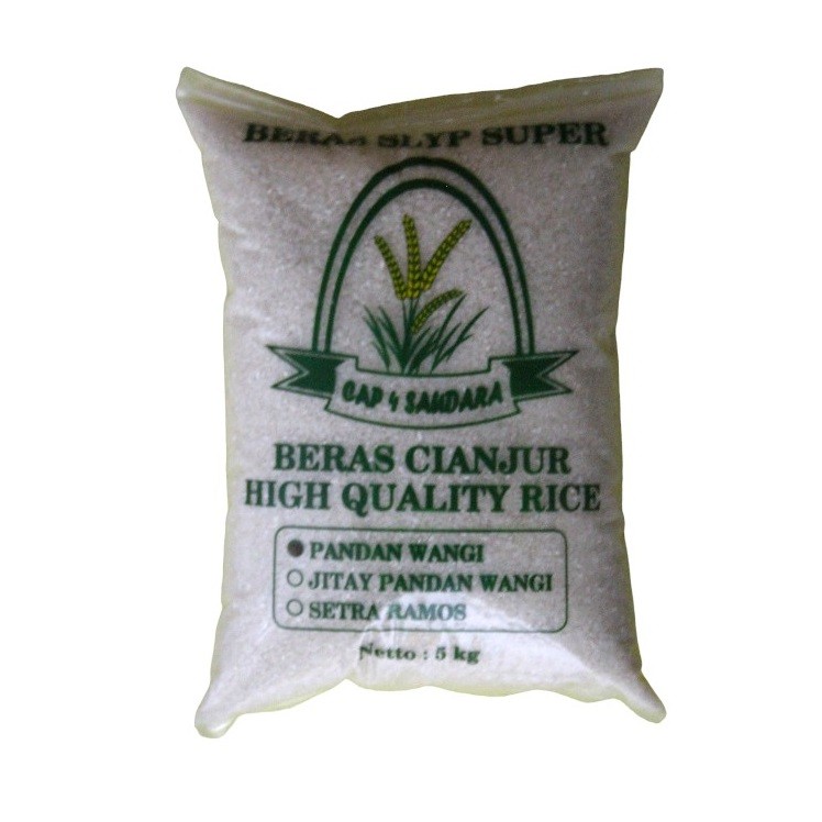 

Beras pandan wangi super asli Cianjur Cap 4 Saudara 5 Kg