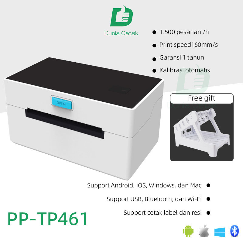 PRINTER BARCODE THERMAL LABEL SUPPORT BLUETOOTH /USB /Wireless Shipping Sticker Printer Barcode
