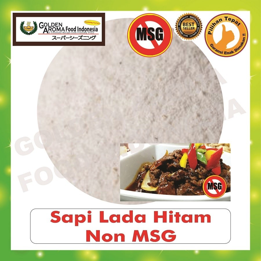 

Bubuk Tabur Rasa sapi lada hitam Non MSG 500gr Bumbu Masak Serbaguna Halal 1/2Kg Seasoning Powder