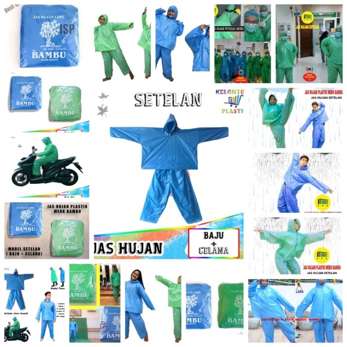 JAS HUJAN PLASTIK BAMBU