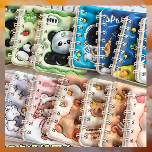 

ML Notebook A7 Buku Tulis Spiral Motif 3D Planet Lucu Aesthetic Garis Buku Catatan