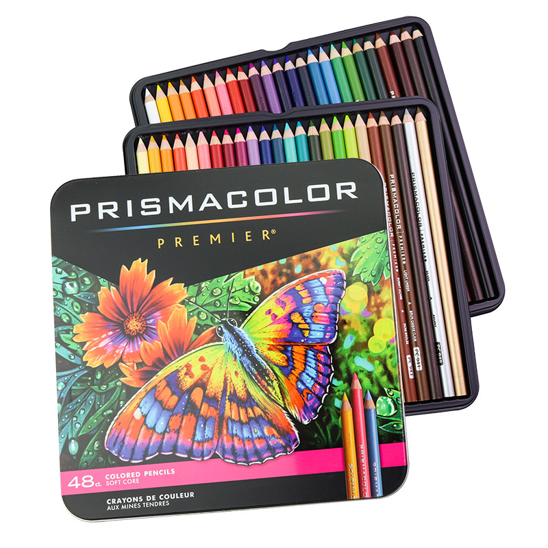 

PRISMACOLOR Professional Painting Oily Colored Pencils Set Lapis de cor Colored Pencils Artists Drawing Art Supplies Iron Box