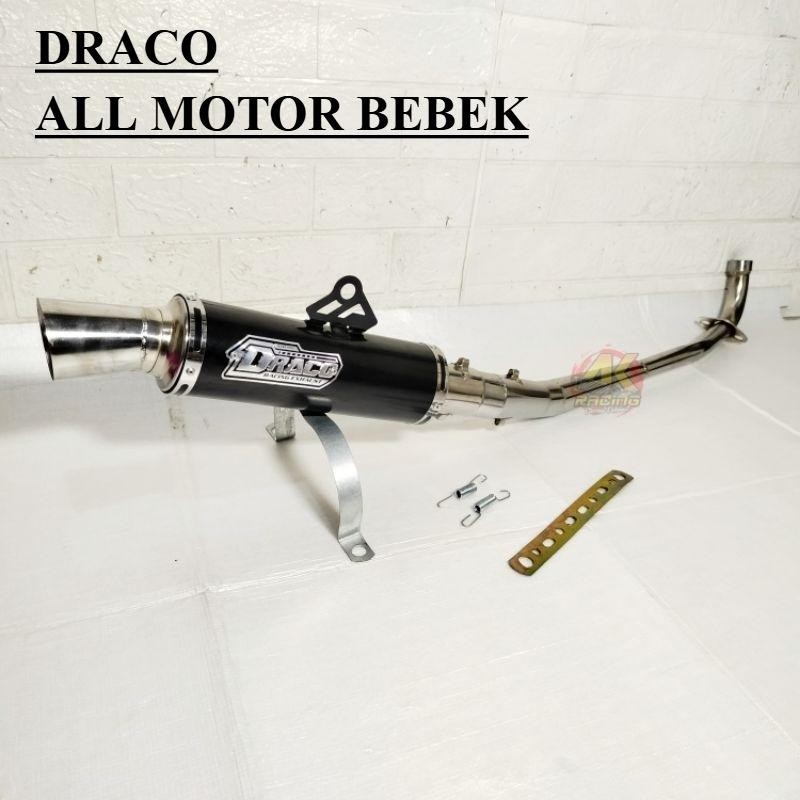 Knalpot Racing All Motor Bebek DRACO Model Samlong PNP Motor Bebek Supra Jupiter Revo Blade Karisma 