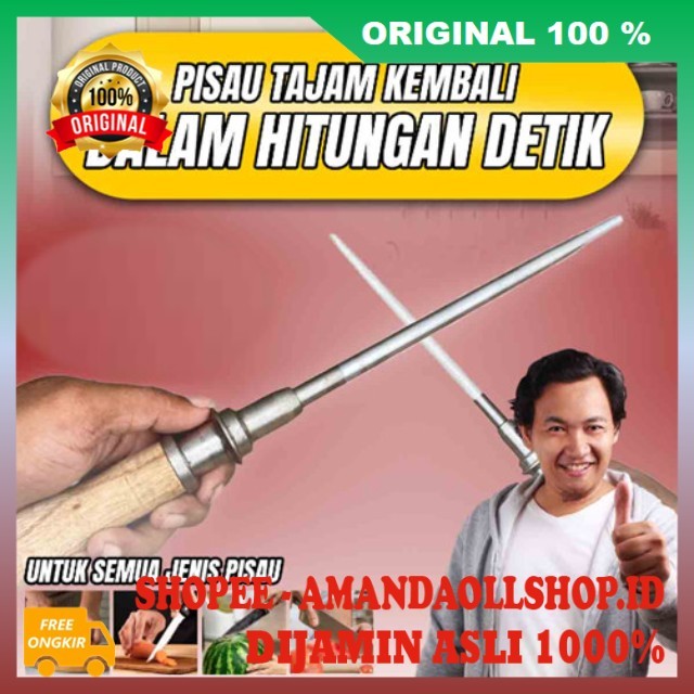 Stick Asahan Pisau Asahan Pengasah Pisau Stik Knife Sharpener Honer Honing 100% ASLI