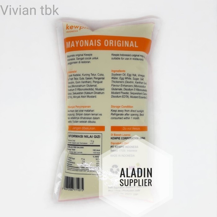 

vv Kewpie Mayonaise Original 1 Kg - Standard