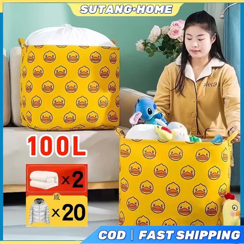 【SUTANG】Keranjang Serut Baju Jumbo Kapasitas 100 Liter | Storage Serbaguna Keranjang Laundry Anti Ai