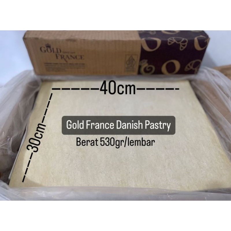 

Goldfrance Danish Pastry Sheet Premium 1 Lembar = 530 Gram