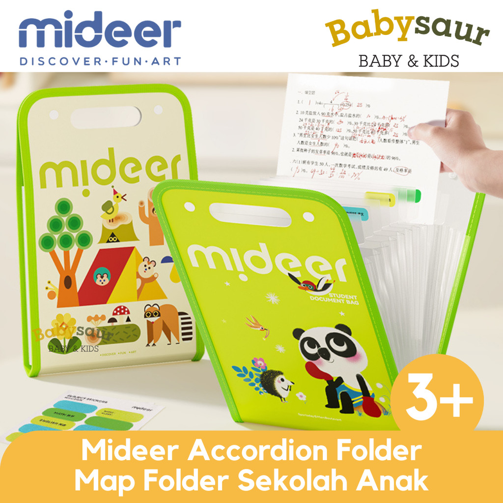 

Mideer Accordion Folder Peralatan Sekolah Map Folder Organizer Dokumen Anak 3+