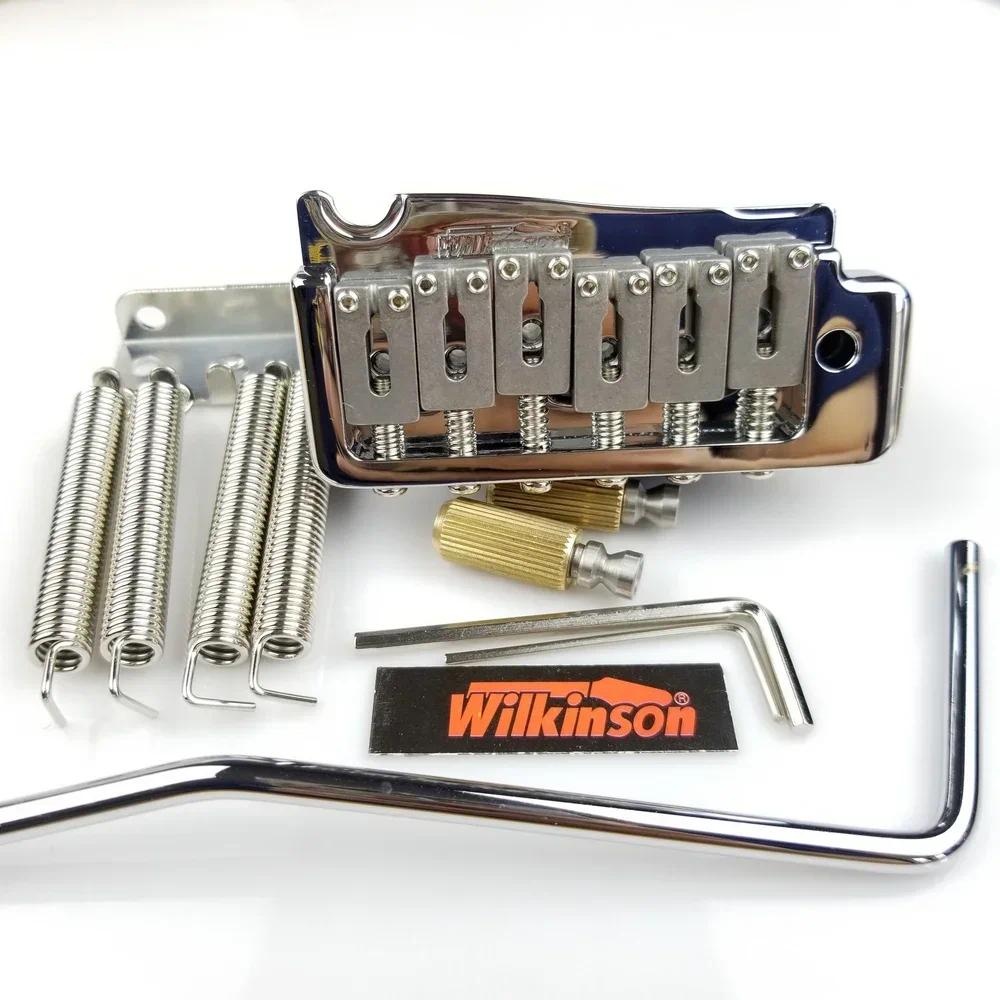 WILKINSON WVP Electric guitar Tremolo System Bridge 2 Point Steel Saddle Tremolo System Chrome Silve
