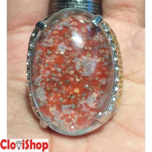 Cincin Titanium Batu Kecubung Karang Big Size HQ