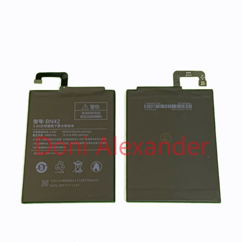 BATRE BATERE BATTERY XIAOMI REDMI 4 BN42 ORIGINAL BN 42