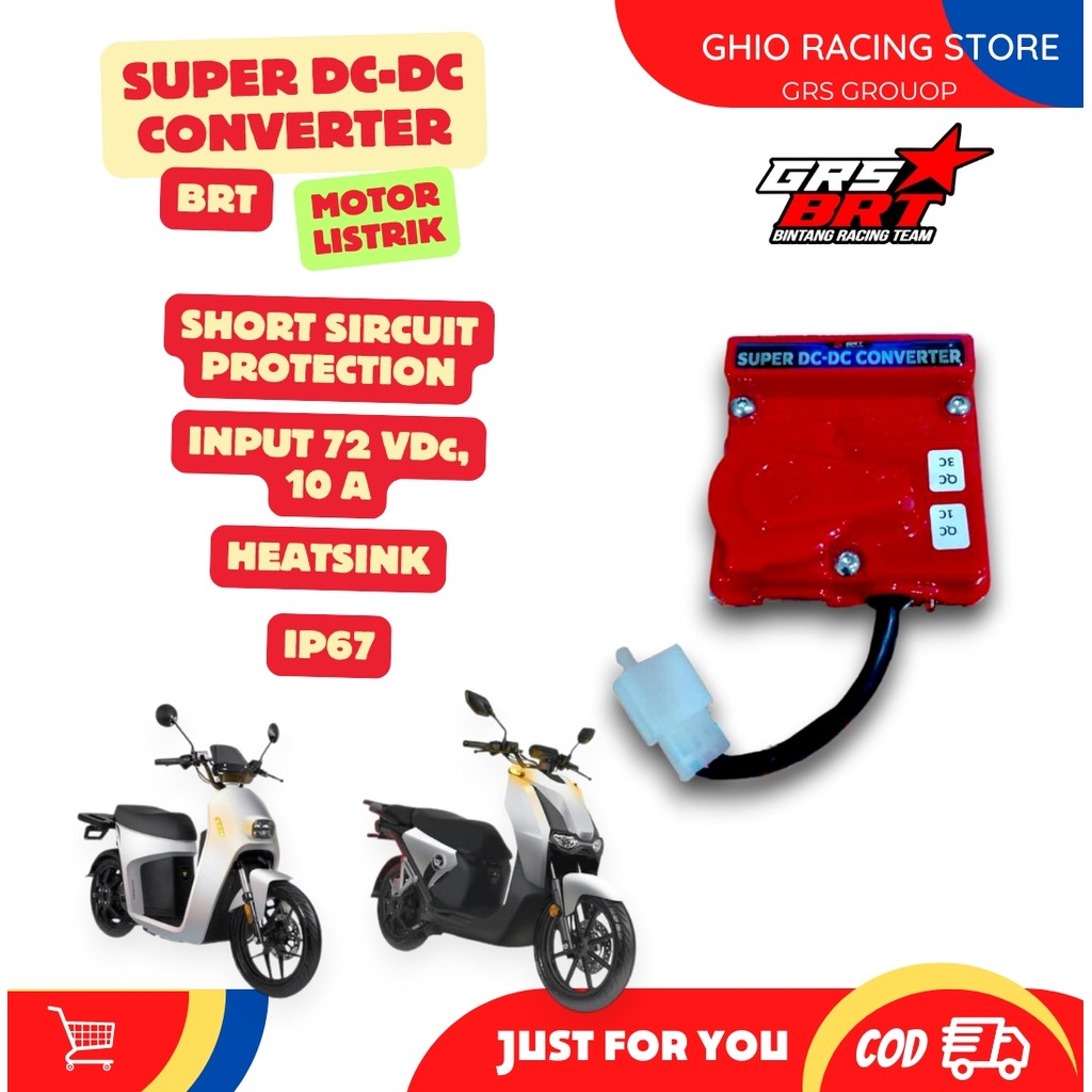 GHIO RACING SUPER DC DC CONVERTER BRT MOTOR LISTRIK
