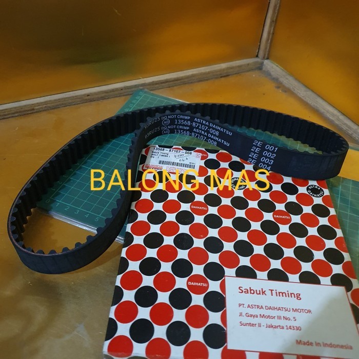timing belt daihatsu classy zebra 1.3 espass ORI 13568-87107-008