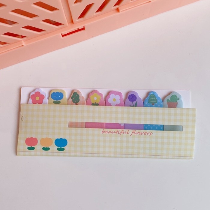 

cute sticky note small memo pembatas buku kawai tempelan note - Flower by Summerstore Id