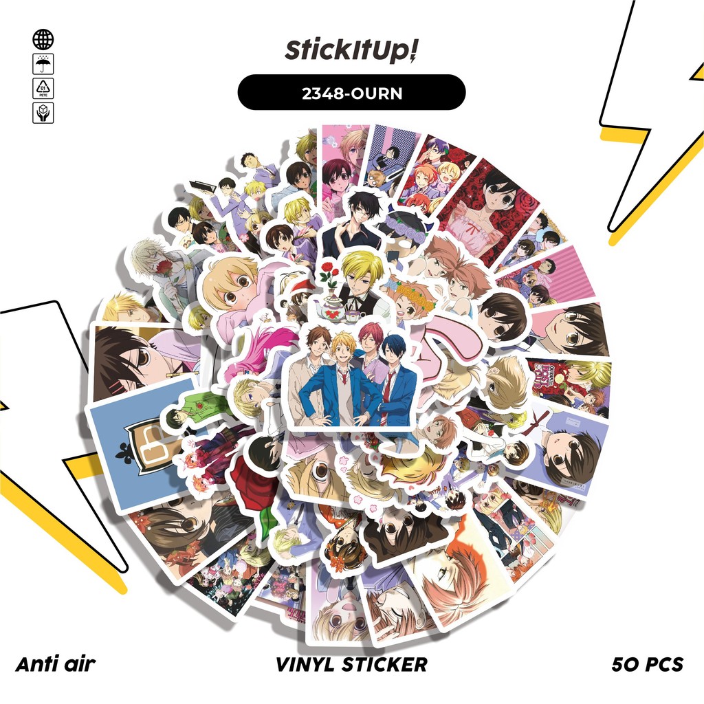 

COD✨ 50 Pcs Sticker Pack ANIME SERIES OURAN HIGH SCHOOL HOST CLUB V2 Lucu Aesthetic Vynil Waterproof untuk Freebies Sticker Buku Journal Casing HP Laptop