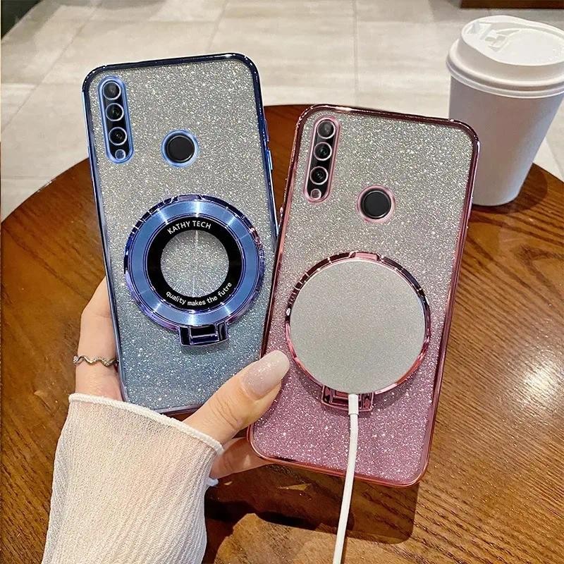 Phone casing  Huawei Mate 60 Pro 20 20X Y6P Y9S P40 P30 Lite P70 Y7A Back cover Magsafe Metallic Gli