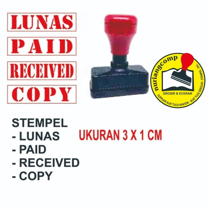 

stempel lunas, stempel paid, stempel received, stempel copy