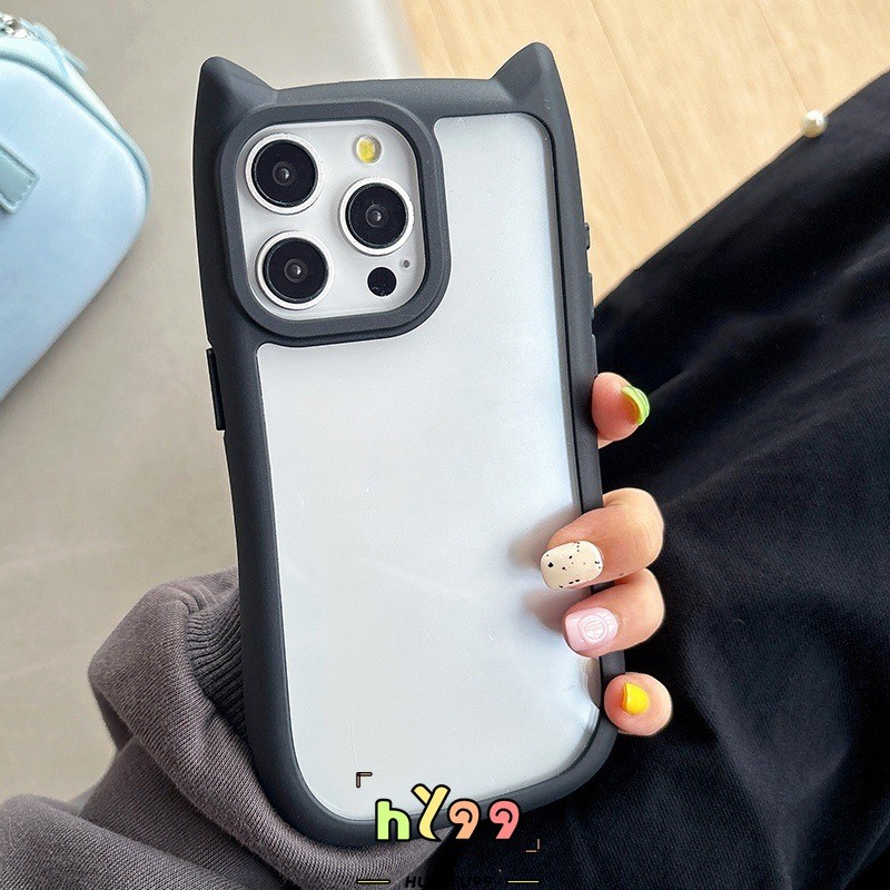 Case Untuk IPhone 11 15 Pro Max 14 13 12 Pro Max 14Pro 12Pro 13Pro 15Pro Warna Solid 2 in 1 Akrilik 