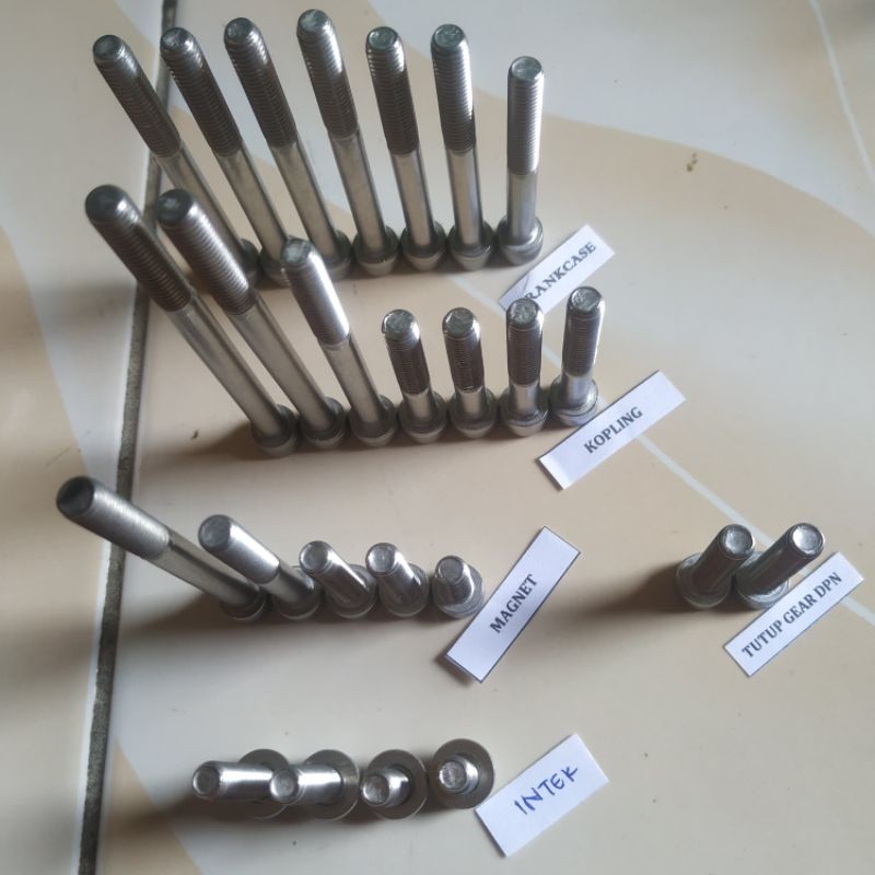 Baut Mesin Honda Win Grand Supra Kunci L Stainless Asli