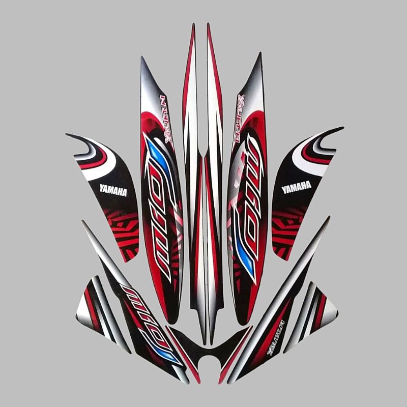 Stiker Striping Motor Mio J 2012 2013 Hitam Full Sticker Lis Body Standar TERMURAH COD