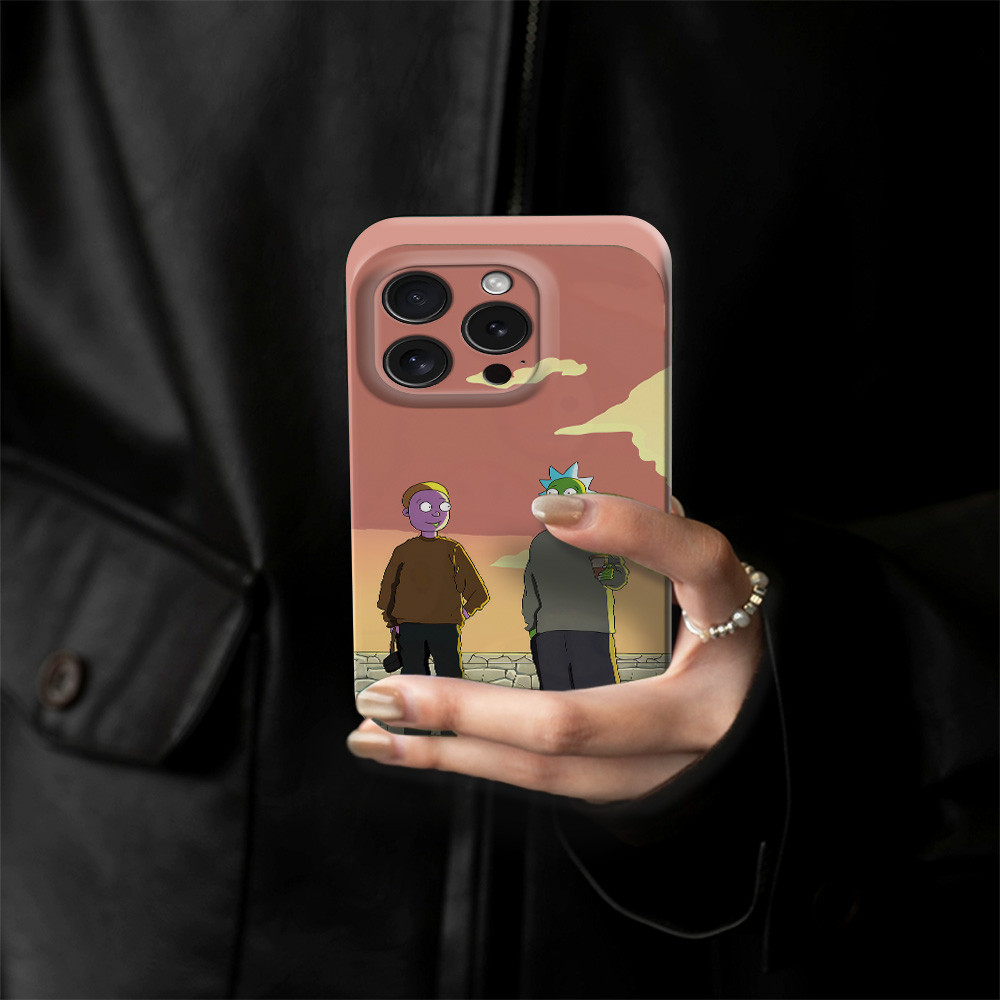 Anime Rick and Morty theme New Lens Protection Premium Pro Lux Chrome Matte Case iPhone 11 Pro Max 1