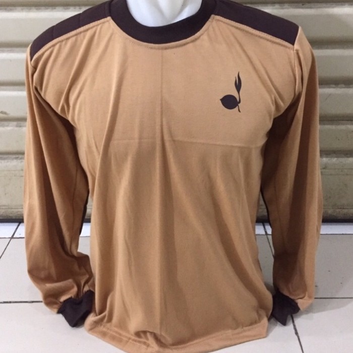 Kaos cokelat pramuka lengan panjang/kaos logo pramuka lengan panjang - Logo pramuka, M