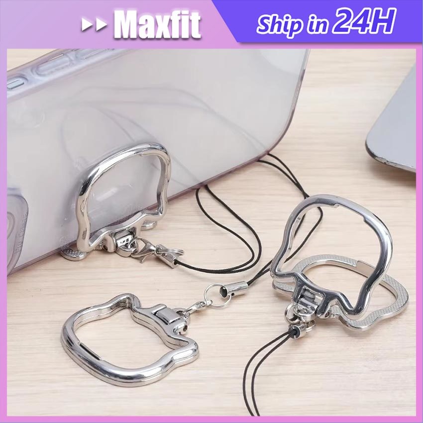 2 In 1 Phone Lanyard Hp Finger Ring Metal Accessories Mobile Phone Lanyards Universal / Keycord Ring