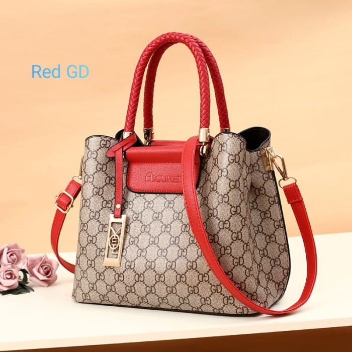 PROMO - Tas import batam Tas selempang wanita terlaris BQ3147 - MERAH FLOWER