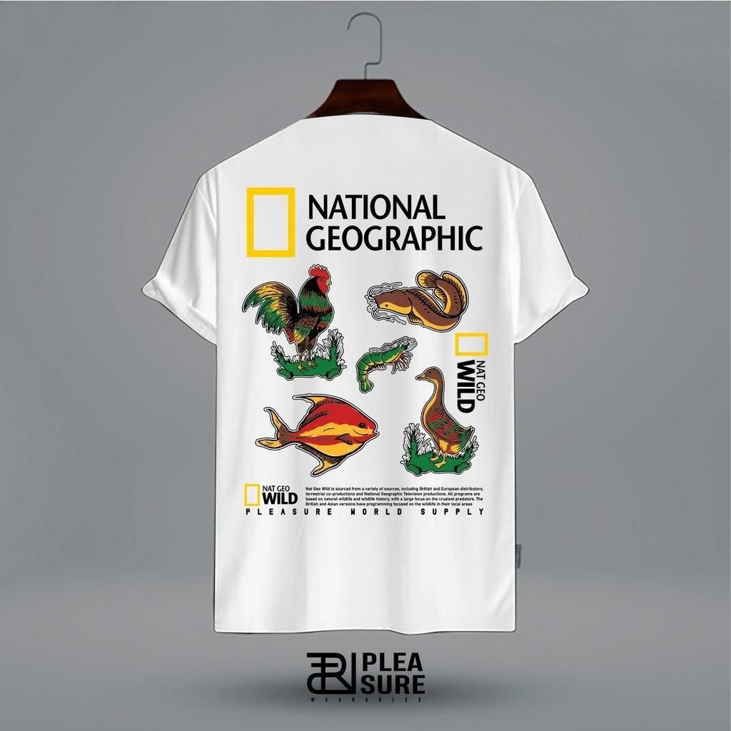 Tshirt National Geo Wild Parodi Pecel Ayam | Pleasure World