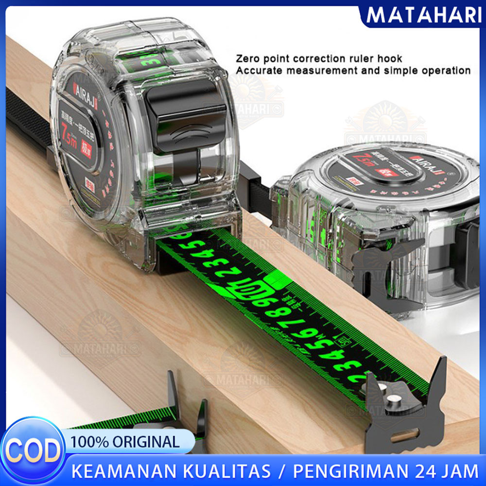 

Meteran Pengukur Anti Karat 10/7.5/5 Meter Tahan Banting Bahan Stainless Steel Tembus Pandang Rol Pengukur Murah/Meteran Baja Anti Karat Meteran Tukang Bangunan