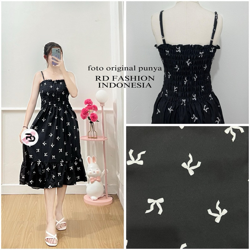 Babydoll DRESS TALI WANITA / DRESS TANKTOP / Dress Smocked ful