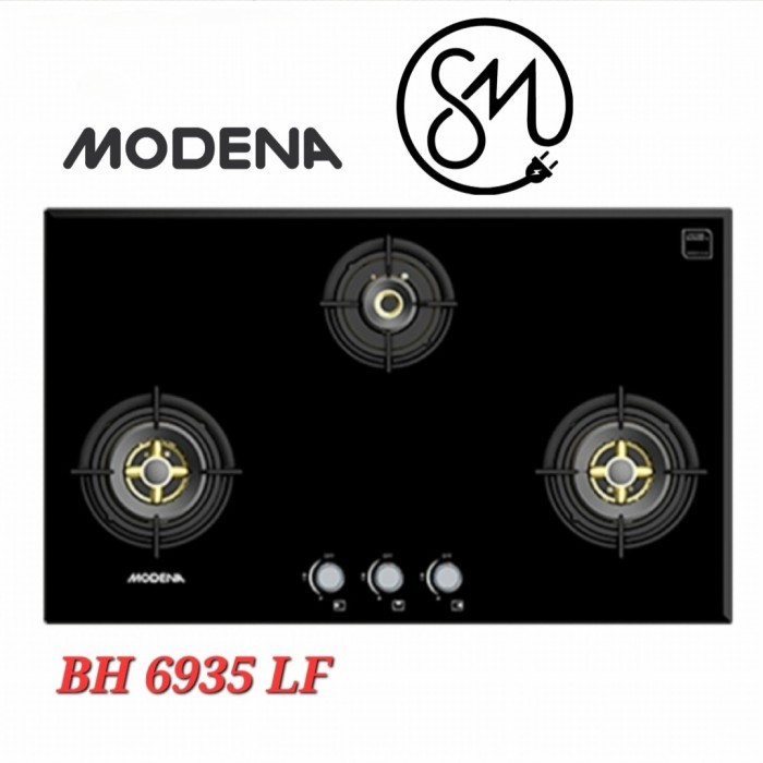 Kompor Gas Tanam Modena BH 6935 LF 3 tungku Dorato LH6935LF