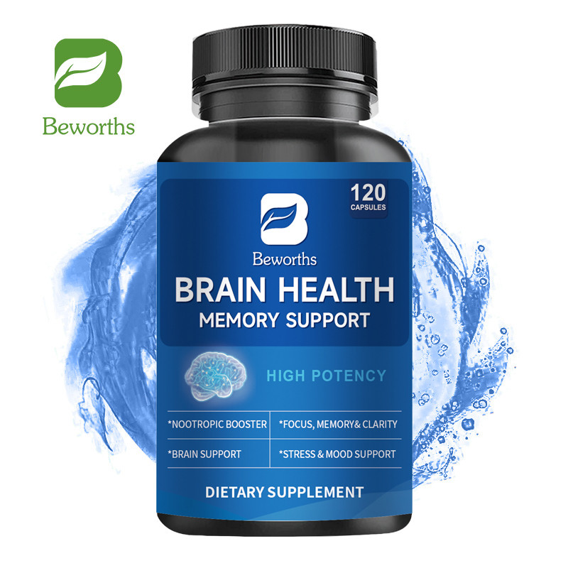 BEWORTHS Brain Health Supplement Nootropic Capsules120pcs for Focus, Memory & Clarity Support Nootro
